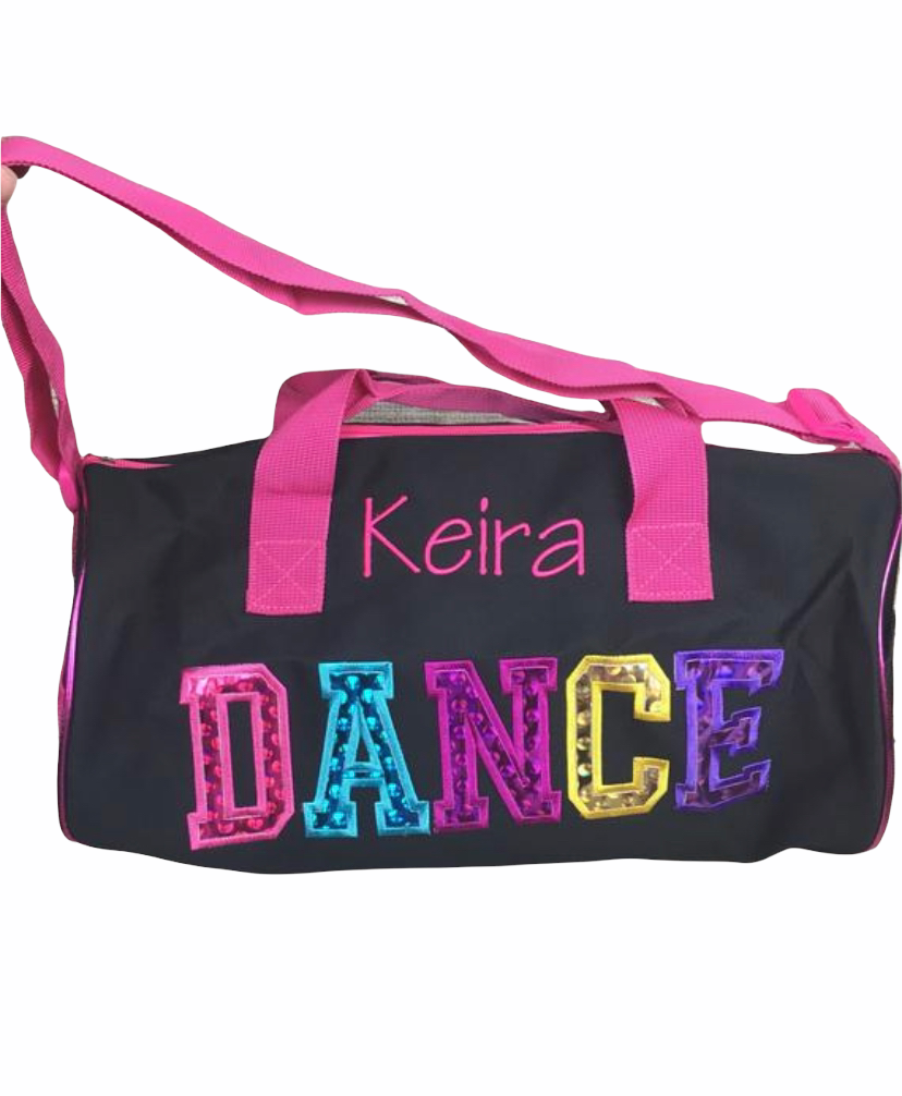 Dance Bag for Girls Personalized Toddler Dance Bag Sparkly Dance Bag ballet dance bags Personalized Monogrammed Dance Duffel Bag