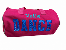 Pink Dance Duffel Bag with Custom Name Embroidery