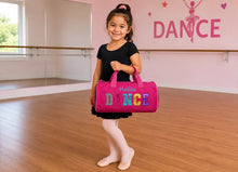 Pink Dance Duffel Bag with Custom Name Embroidery