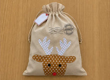 Personalized Santa Sacks and Reindeer Christmas Gift Bag