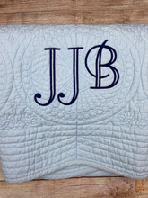 First birthday gift boy, Monogram baby blanket with Initials, Handmade Quilts for Sale, Personalized Baby Quilt, Baby Blue Crib Blanket