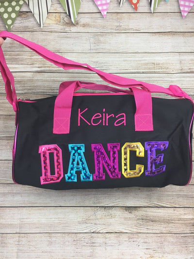 Dance Bag for Girls, Personalized Toddler Dance Bag, Sparkly Dance Bag, ballet dance bags Personalized Monogrammed Dance Duffel Bag